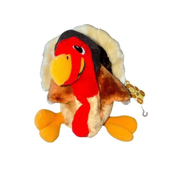 Vintage 1982 Wallace Berrie Thanksgiving Turkey Plush Toy new with tags stuffed - Picture 1 of 6